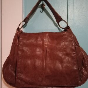 Leather boho handbag